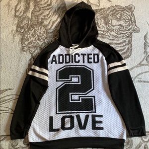Black and white hoodie